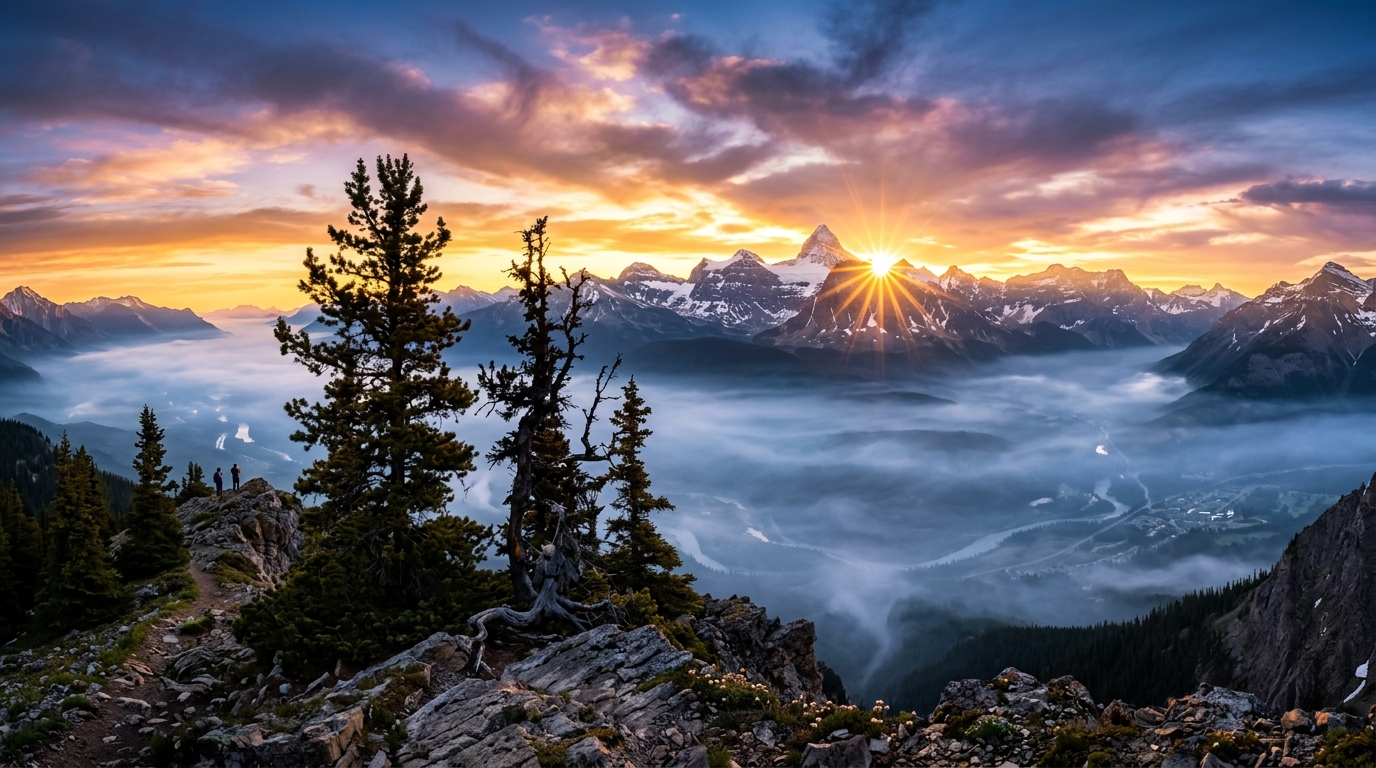 Sunrise Over the Mountains