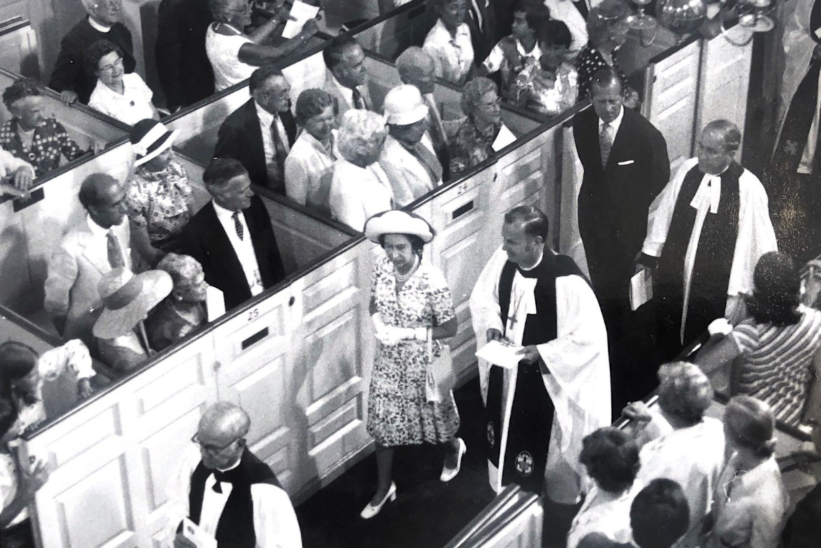Queen Elizabeth II visits Old North Church for the bicentennial of the United States on July 11, 1976, in Boston. (Photo courtesy of Old North Church)